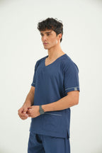 Deluxe Men Scrub | Navy Blue