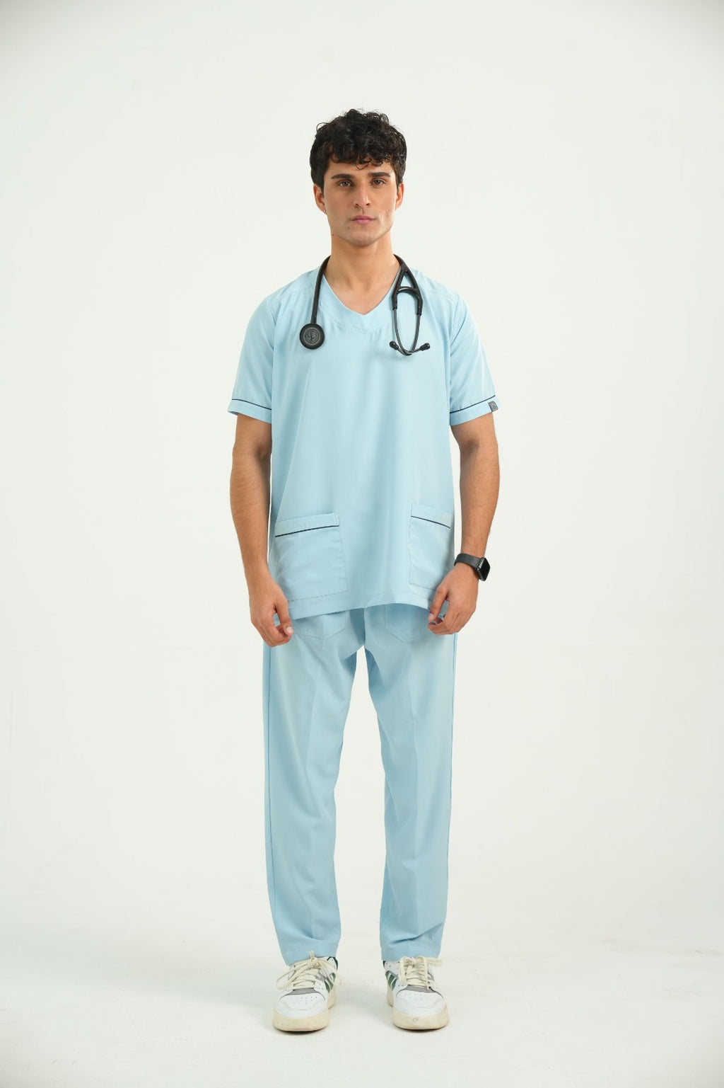 Deluxe Men Scrub | Light Blue