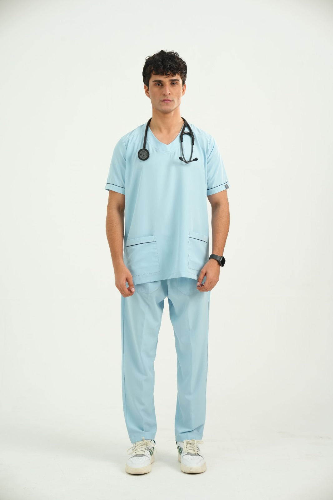 Deluxe Men Scrub | Light Blue