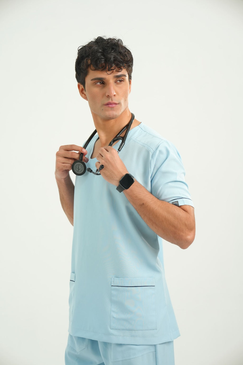 Deluxe Men Scrub | Light Blue