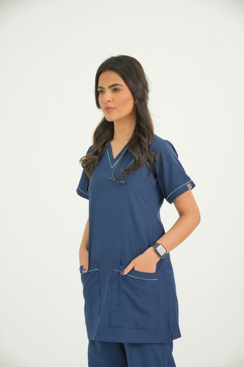 Deluxe Women Scrub – Navy Blue