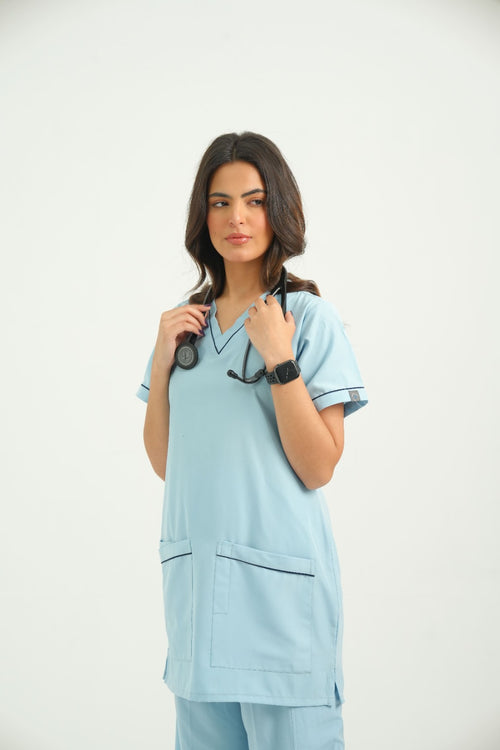 Classic Women Scrub | Light Blue
